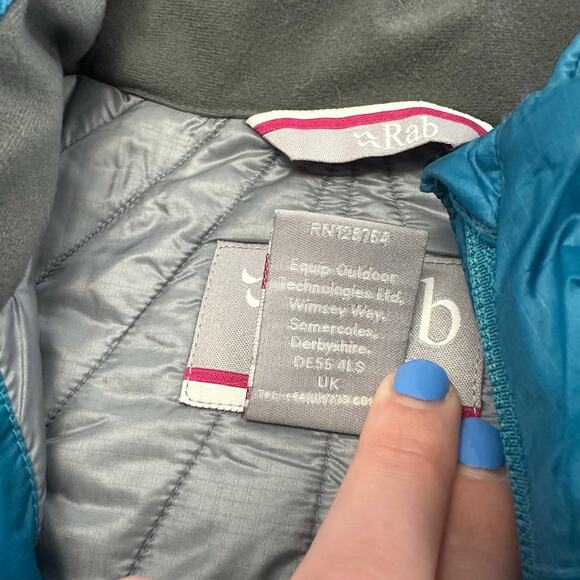 Rab Generator Blue Gray Womens S Full Zip Pertex Quantum Lined Quilted Gorpcore - Picture 10 of 11